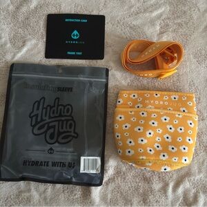 MINI HydroJug Yellow Floral Sleeve and Strap Set